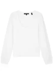 Veronica Beard Anabel Stretch-cotton top - White - S (UK8-10 / S) S (UK8-10 / S)