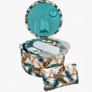 JungleCraft Deluxe Sewing Basket Set: Premium Round Basket with Emergency Travel