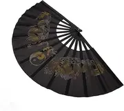 LALADEFIEE Tai Chi Fan Hand Held Fan Chinese Fan Rave Hand Fans Rave Folding Fans Retro Dancing Fans Decorative Fans Chinese Kung Fu Hand Fan Retro Handheld Fan Dance Fan Taichi Fan Plastic