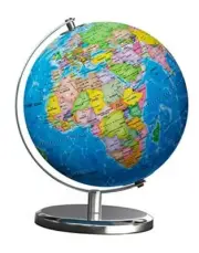 Illuminated World Globe with Stand, 9" Earth Globes with Stable Heavy Metal