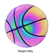 PU Basketball Reflective Ball Glowing Durable Basketball Luminous Luminous Baske
