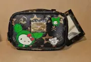 NEW TOKIDOKI X HELLO KITTY LG Black Boston Bag Purse Hand Bag Charms and Mirror