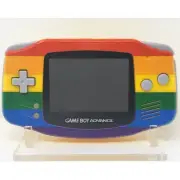 Rainbow GBA complete handheld housing shell Game boy backlit ips gay pride