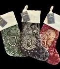Pottery Barn TEEN Set/3 HARRY POTTER STOCKINGS Gryffindor Hufflepuff Slytherin