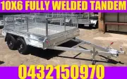 10x6 tandem trailer fully welded galvanised cage crate box trailer