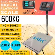 KASA 600KG Electronic Computing Digital Platform Scales Postal Shop Scale Weight