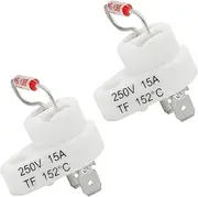 Ganivsor 2 Pack Thermal Cut Off Fuse 152°C, for Raypak 005899F Zodiac R0012200 Pool Heater Rollout Switch Replacement 106/156-Kit, Swimming Pool Heater Parts Plug Fuse Thermal Fuse Link Accessories