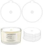 Candle Dust Covers (100 Pack), Joyfulmap Preprinted White Pull Tab Lid for Craft Candle Decoration, Candle Topper Protection Accessories for Candle or Craft Fragrance Candles Making (6.985cm/2.75in)