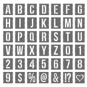 6 Inch Plastic Large Letter and Number Stencils, 42 Pcs Painting Stencils