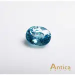 [ANTICA] 風信子 3.57克拉 藍色 橢圓 錫蘭 天然無燒 ZIRCON （經理推薦）安帝卡珠寶