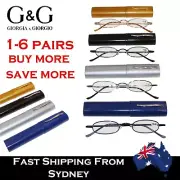 1 to 6 Pairs G&G Pen Tube Case Reading Glasses Deals 1.0 1.5 2.0 2.5 3.0 3.5 4.0