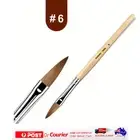 Acrylic Nail Sable Brush Cats Tongue Flat #6 High Quality AUSSIE SELLER
