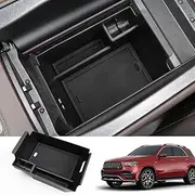 MARCHFA Center Console Organizer Compatible for 2020-2023 2024 2025 Benz GLE 350 450 W167 53 AMG Accessories Armrest Tray Organizer Insert Storage Box for GLS 450 2020 2021 2022 (Black)