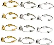 GRADENEVE 12pcs Clip-on Earring Converter Ear Clip Accessories Converter Non Pierced Earrings Earring Converters Earing Hooks Clip Earrings Parts Jewelry Findings Clasps for Jewelry Making