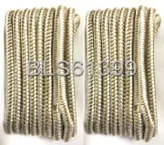 (2) White & Gold Double Braided 1/2" in x 15' ft HD Boat Marine Dock Line Ropes