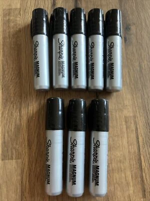 Sharpie PRO MAGNUM XL JUMBO CHISEL Tip BLACK Permanent Marker S0949850(8 MARKERS