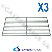 3 X STAINLESS STEEL SHELF COMBI OVEN STEAMER WIRE GRID RACK LINCAT RATIONAL ETC