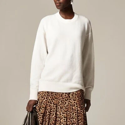 J Crew Cashmere Relaxed Crewneck Sweater Size Small