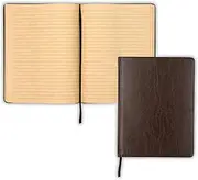 Samsill Vintage Hardcover Notebook, 200 Lined Notebook Pages, Brown, 7.5 x 10 Inch