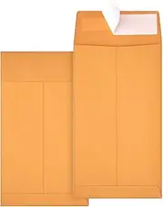 Fichadoro #7 Coin Envelopes 500 Pack - 3.5x6.5 Brown Kraft Small Parts Envelope, Self Seal Money Envelopes for Cash, Check, Budgeting, Seeds, Cash Saving Challenge