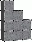 Cube Storage Organizer with Doors, 9-Cube Shelves, Closet Cabinet, DIY Plastic M
