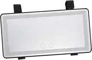 Ciieeo 1Pc LED Car Interior Touch Makeup Mirror Compact Vanity Mirror with Dimmable Three Color Lights for Ups Easy Installation for Sun Visor