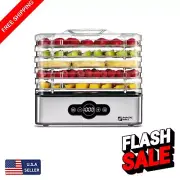 Easy Clean Food Dehydrator Machine with Adjustable Timer - Preserves Nutrients