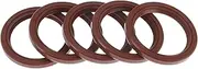 X AUTOHAUX Universal Oil Seal TC Double Lip W Steel Spring Seal Ring Rotary Shaft Seal 28x35x4mm High Pressure FKM Rubber Brown 5 Pcs