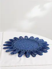 [Themis Z] Themis Z - Kyma Set Of Two Woven Linen Placemats - Blue - One size One size Blue