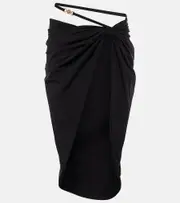 [Versace] Versace Jersey beach cover-up AU 14 black