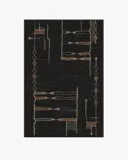 120' x 185' | Machine Washable Runner Rug | Kid & Pet Friendly | Indoor Rug | Nisa Ink Black Rug by Architectural Digest | Ruggable