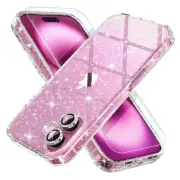 Choiche Compatible for iPhone 16 Case, Women Cute Clear Glitter Bling Sparkly