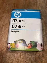 HP Printer Ink Cartridges 02 Black Twin-pack Ink Jet Exp. Date Dec 2010