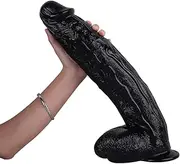 SAHOOSAFETY 44cm Dildo Huge Dildo Penis Anal Dildo With Suction Cup Long G-Spot Masturbation Sex Toys For Men And Women(Schwarz)