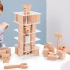 Tower Wood Block Balancing Blocks Preschool Learning Activities Building Blocks
