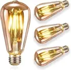 4x E27 ST64 LED Edison 4W Vintage Retro Lamp Filament Light Bulb Bulb