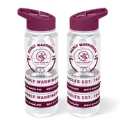 Manly Sea Eagles NRL Tritan Drink Bottle with Wrist Bands
