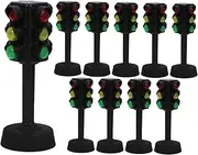 Alasum 10pcs Traffic Light Model Signal Traffic Lights Model Toys Traffic Signs Lights Playset Traffic Light for Traffic Light Lamp Light Toy Street Signs Playset Car Faller Abs