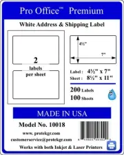 Wing Office Premium Shipping Labels Blank Self Adhesive Half Sheet eBay 7 x 4.5