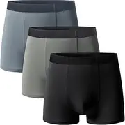 [FEOYA] 3 Packs Men Boxer Trunks Boxer Shorts Seamless Underwear Boxer Briefs Shorts Cool Underwear Panties Sexy Super Soft Breathable Anti Chafing Boxers Briefs