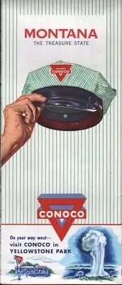 1962 Conoco Road Map: Montana NOS