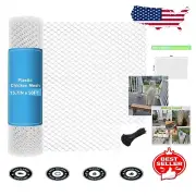 Weather-Resistant 15.7" x 50FT White Chicken Wire - 2-Year Warranty Included