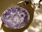 "Round Amethyst Stone Bathroom Sink – Handmade Kitchen Sink, Unique New Home"