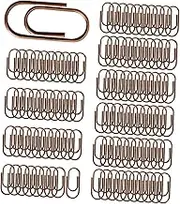 Perfeclan 100 Pieces Paper Clips Paperclips Creative Portable Notes Classified Clips Office Supplies for School Personal Documents Home, Red Bronze
