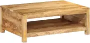 Coffee Table Wood Solid Mango, Perfect as Living Room Table for Modern Center Storage, 80x55x30 cm