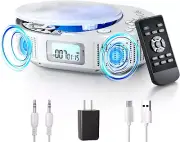 CD Player Portable, Upgraded Boombox CD Player & Bluetooth Speaker 2 in 1 Combo