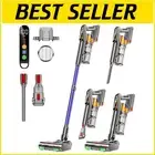 550W Cordless Vacuum Cleaner with V-Shaped Brush, 60-Min Runtime & Wall Charger