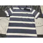 全新正品 TOMMY HILFIGER  5歲 條紋 藍灰 V領 T桖 上衣 衣服 短袖 小童 男童