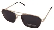 Kenneth Cole Reaction Mens Sunglass Gold Rectangle Metal Aviator, KC1429. 32A