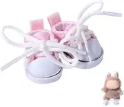 Mikovivi Canvas Shoes for Doll, Mini Cute Casual Shoes Plush Toy Dress Up Outfit Clothes Accessories for 5.9in & 6.7in Doll (Pink)